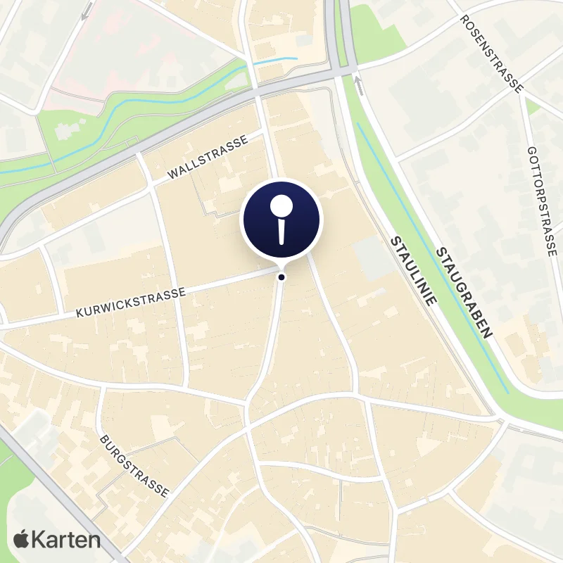 Karte mit der Lage von Innenstadt