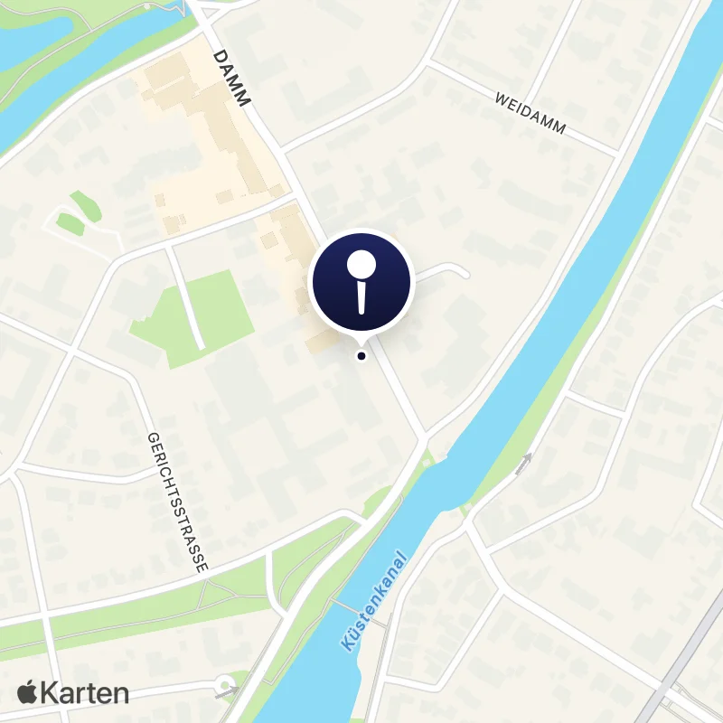 Karte mit der Lage von Landesmuseum Natur und Mensch Oldenburg