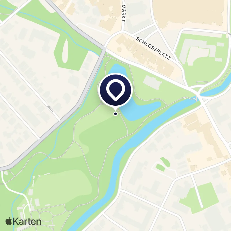 Karte mit der Lage von Schlossgarten