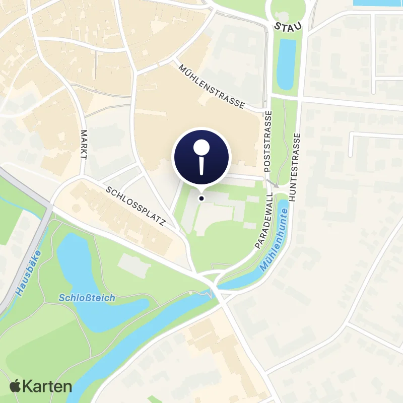 Karte mit der Lage von Landesmuseum Kunst & Kultur Oldenburg