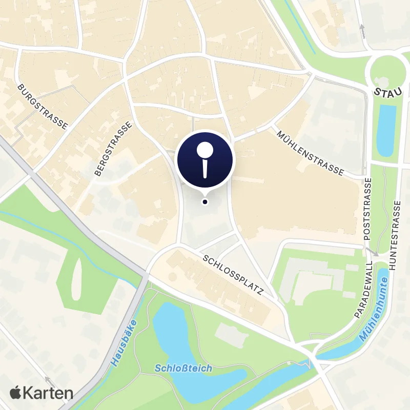 Karte mit der Lage von Kirchplatz St.Lambertikirche