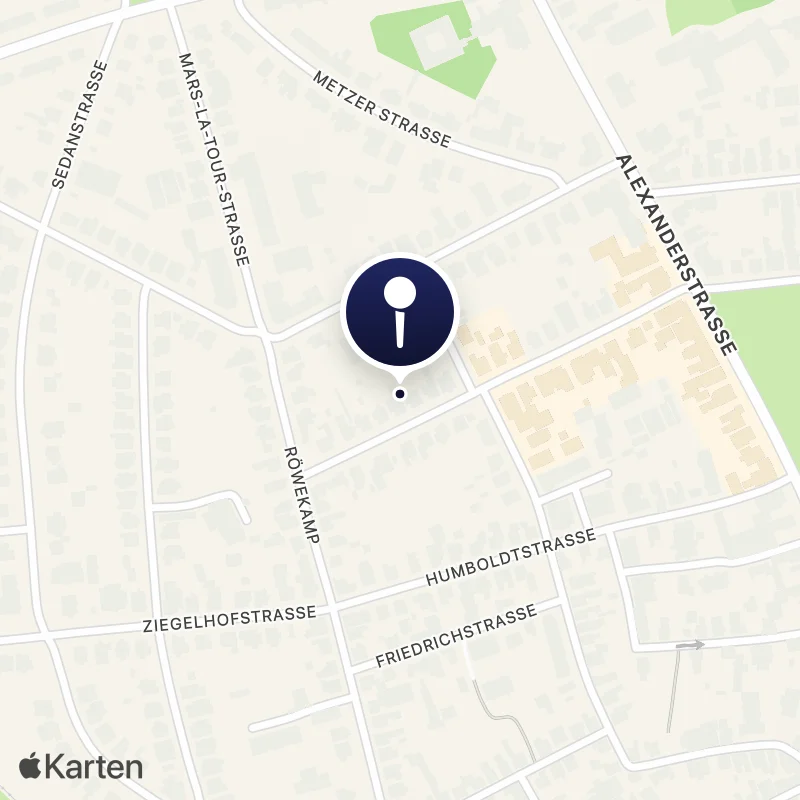 Karte mit der Lage von Rosenhaus Oldenburg