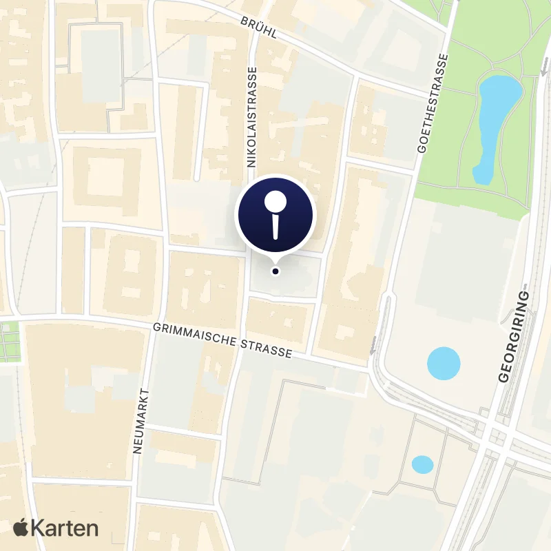 Karte mit der Lage von Nikolaikirche Leipzig